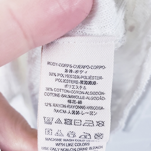 FREE PEOPLE Split Back Turtleneck Top Long Sleeve Ivory Size Small OB536113 - Picture 7 of 9